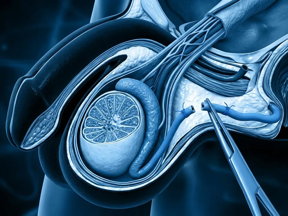 Ilustração médica — vasectomia